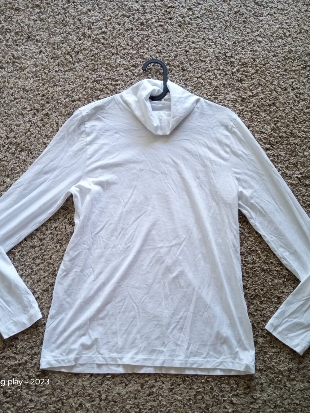 J.Crew Women's Tissue Turtleneck Sweater Cotton White Size Medium - Picture 2 of 6